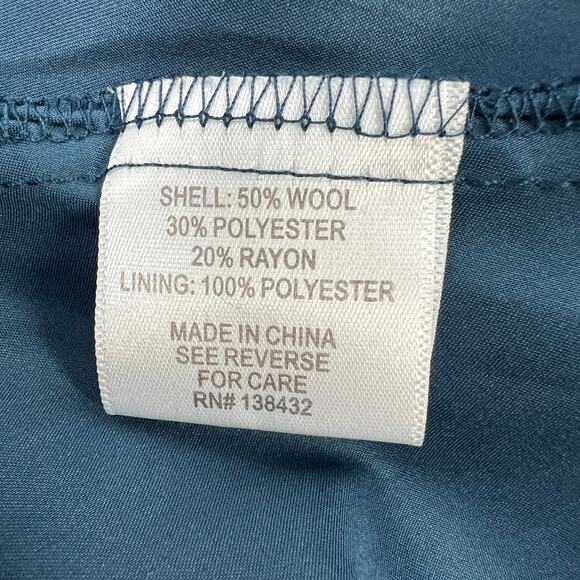 ModCloth Wool Blend Dress Sz 10 Blue A Line Sleeveless Tank Knee Length Pockets - Picture 7 of 11